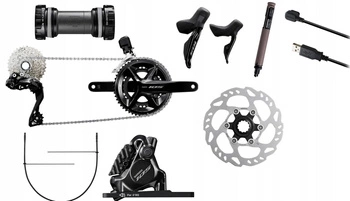 Pełna grupa szosowa Shimano 105 Di2 R7100 2x12